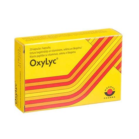 oxylyc|OxyLyc su vitaminais, selenu ir likopenu kapsulės N20